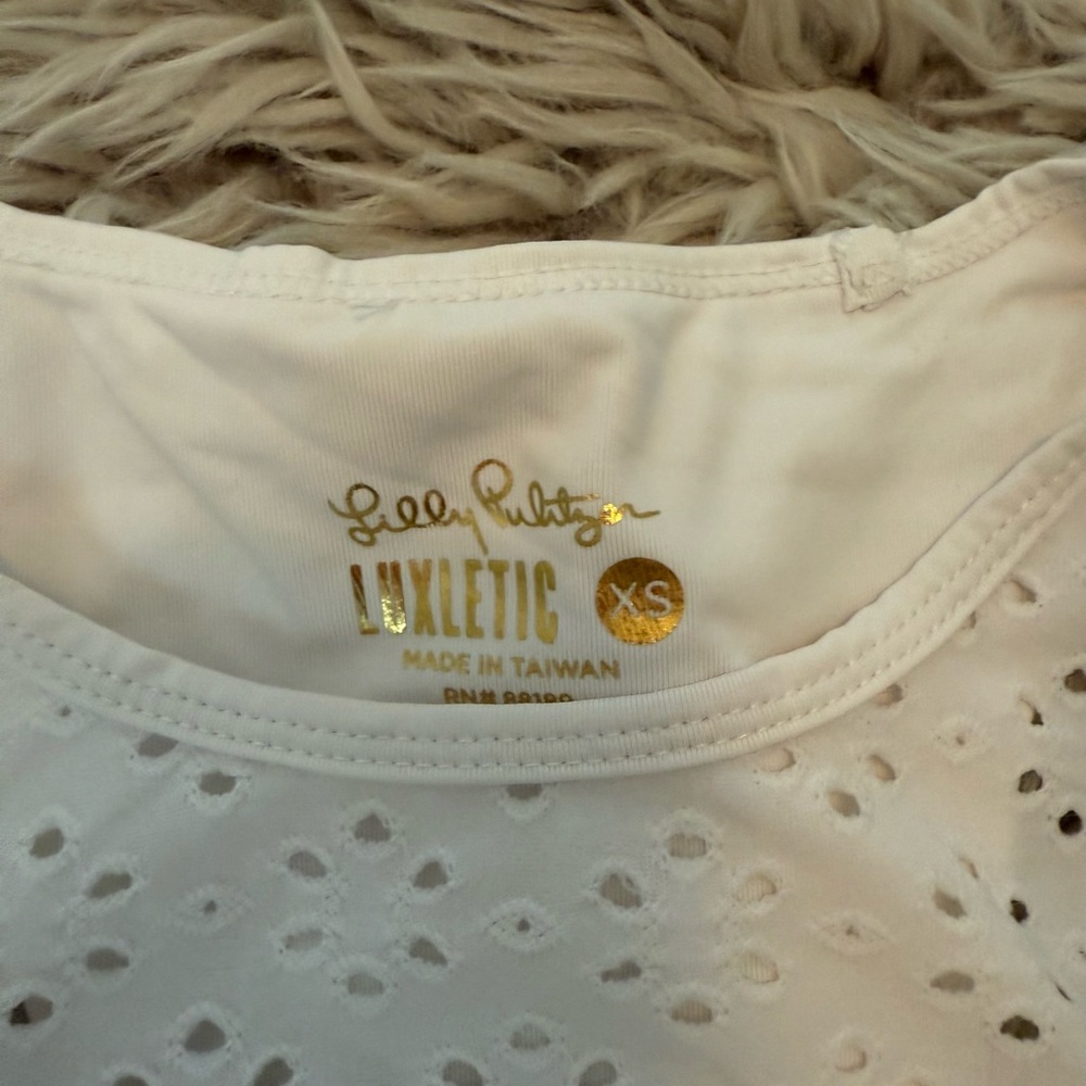 Lilly Pulitzer Luxletic Eyelet Tank Top - Picture 2 of 2